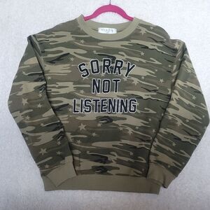 Camouflage Women's Sweater - Sorry Not Listening